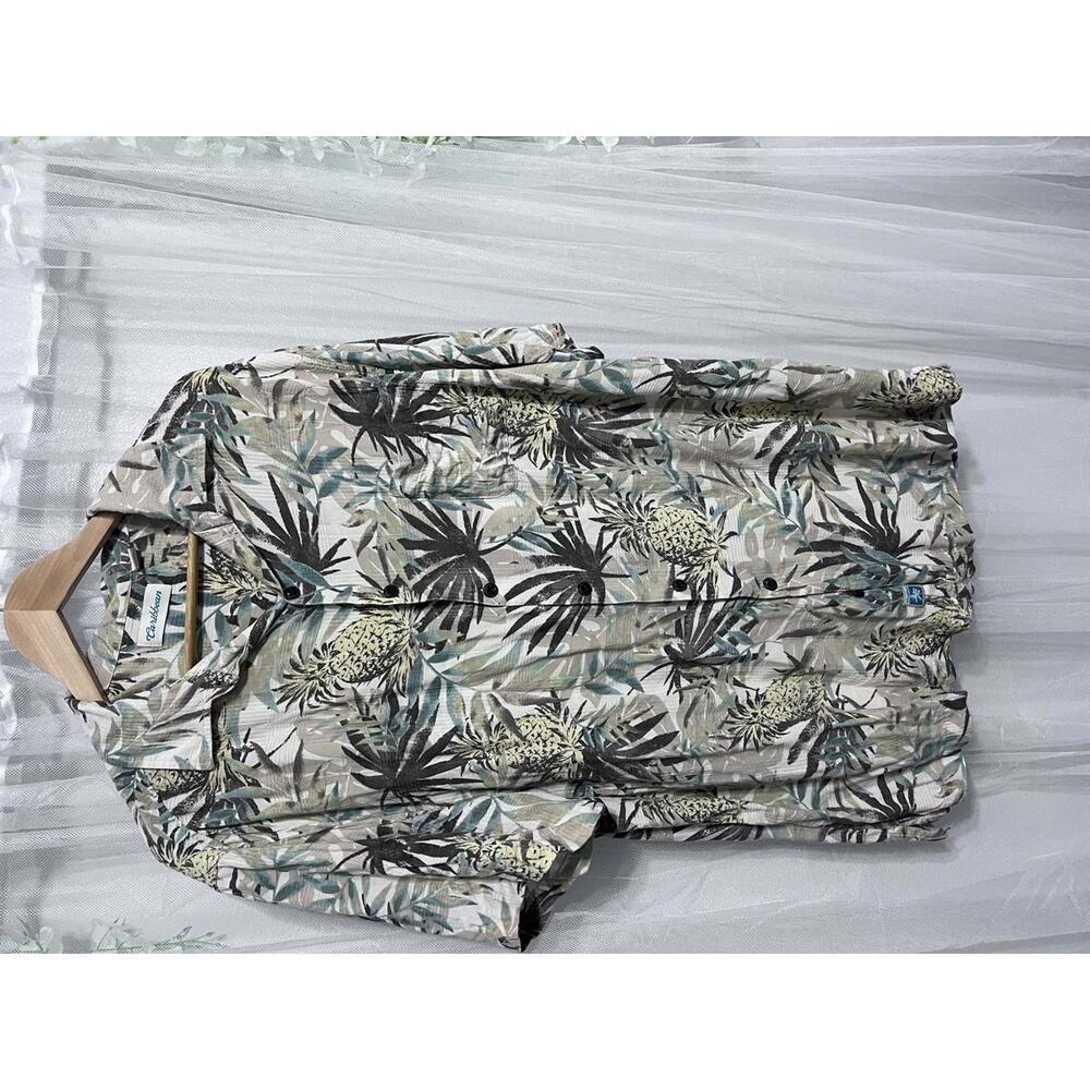 Men's Caribbean‎ Rayon Hawaiian Shirt Size XLT
